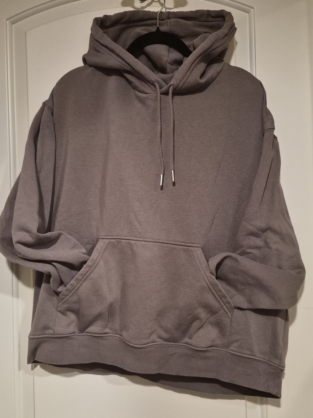 H&M Boxy Crewneck Hoodie - Taupe Brown Size M